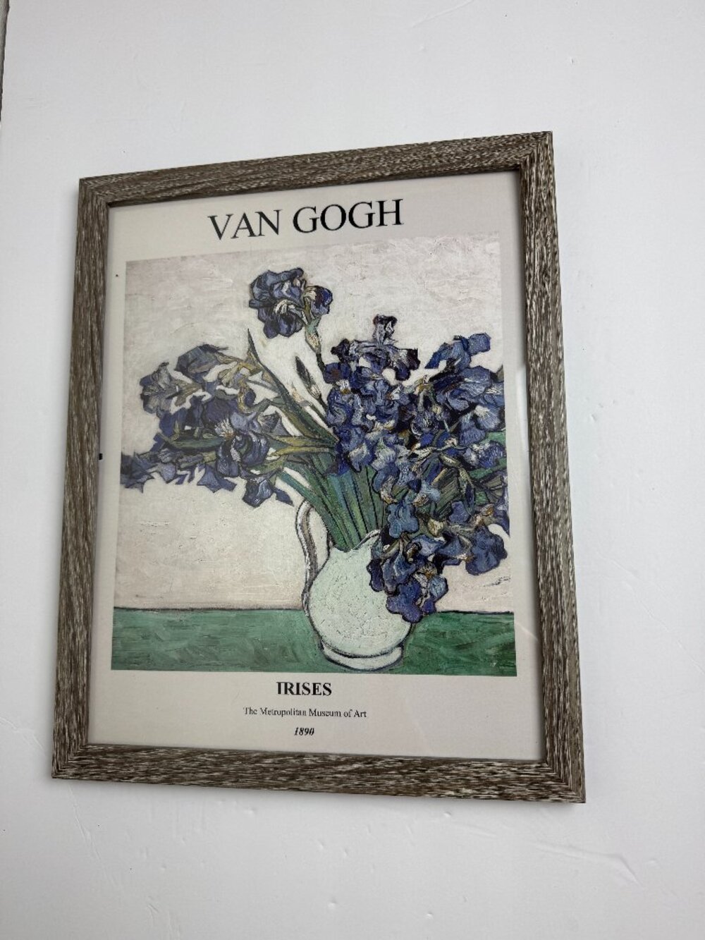 Van Gogh "Irises"  Metropolitan Museum of Art ,1890 Art Poster Framed